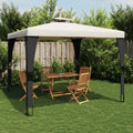 Pavillon Mit Doppeldach 3,98X2,98 M Stahl