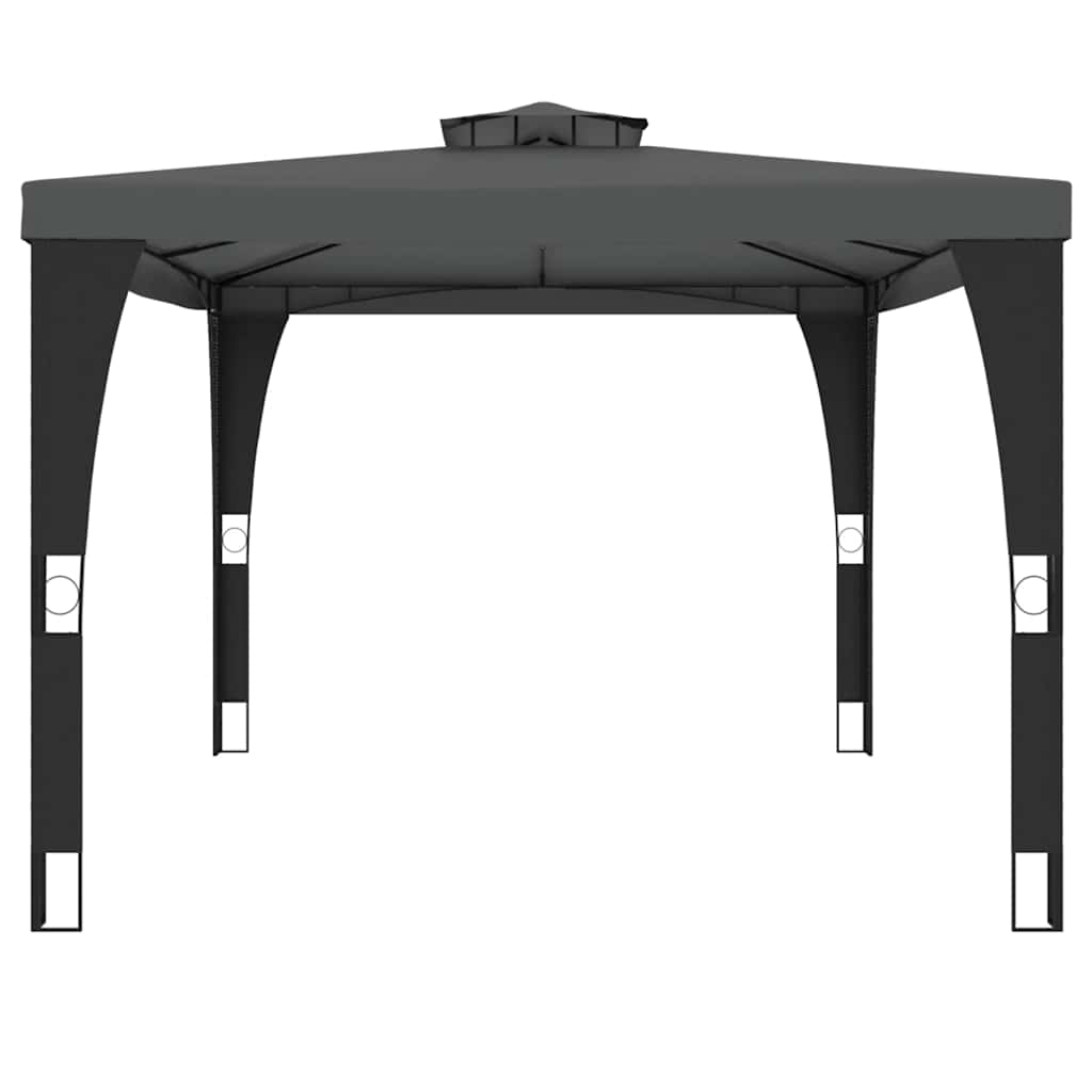 Pavillon Mit Doppeldach 3,98X2,98 M Stahl