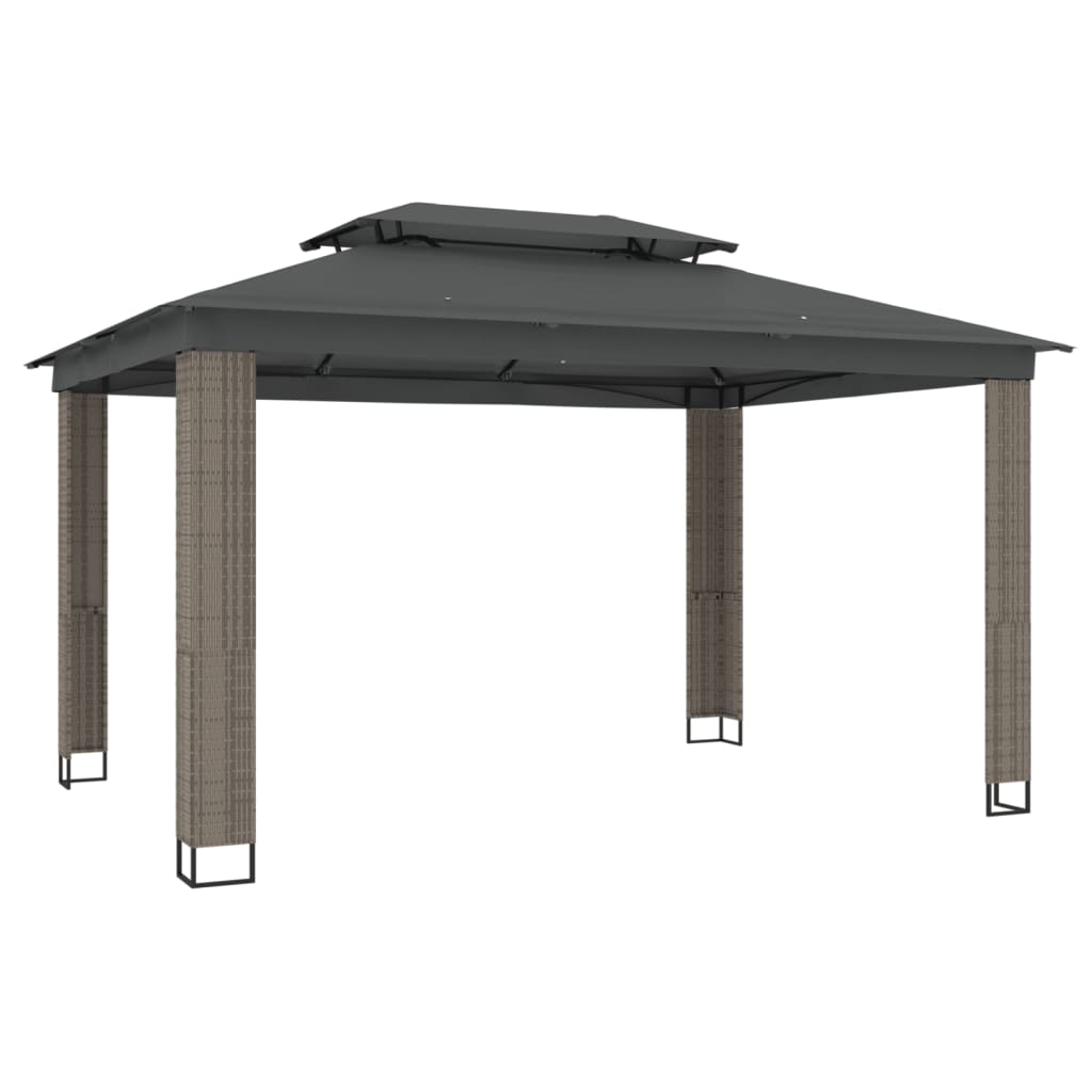 Pavillon Mit Doppeldach 3,94X2,96 M Stahl