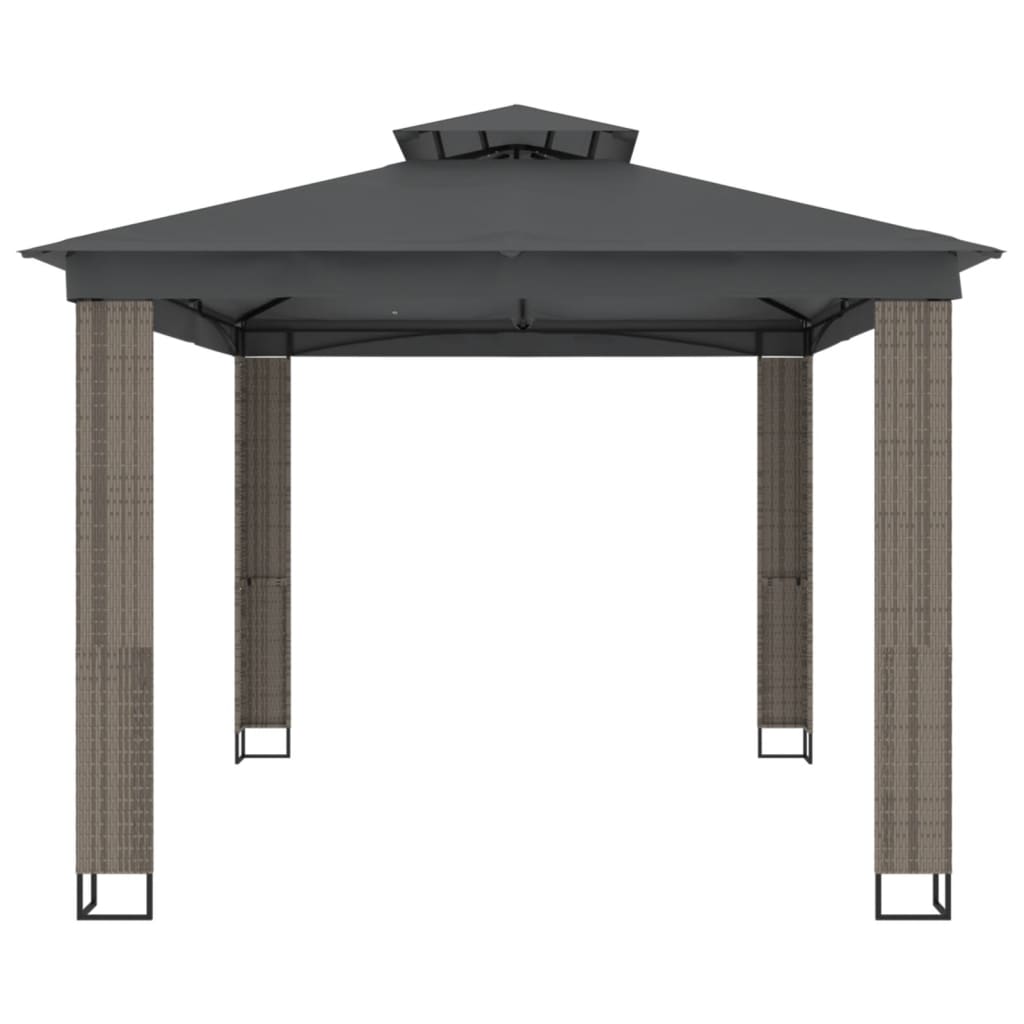 Pavillon Mit Doppeldach 3,94X2,96 M Stahl