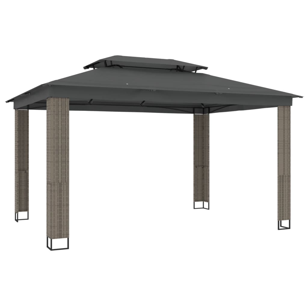 Pavillon Mit Doppeldach 3,94X2,96 M Stahl