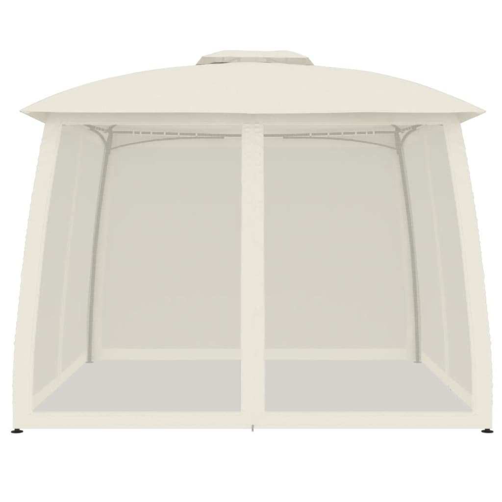 Pavillon Mit Doppeldach & Netzwänden 2,93X2,93 M Stahl