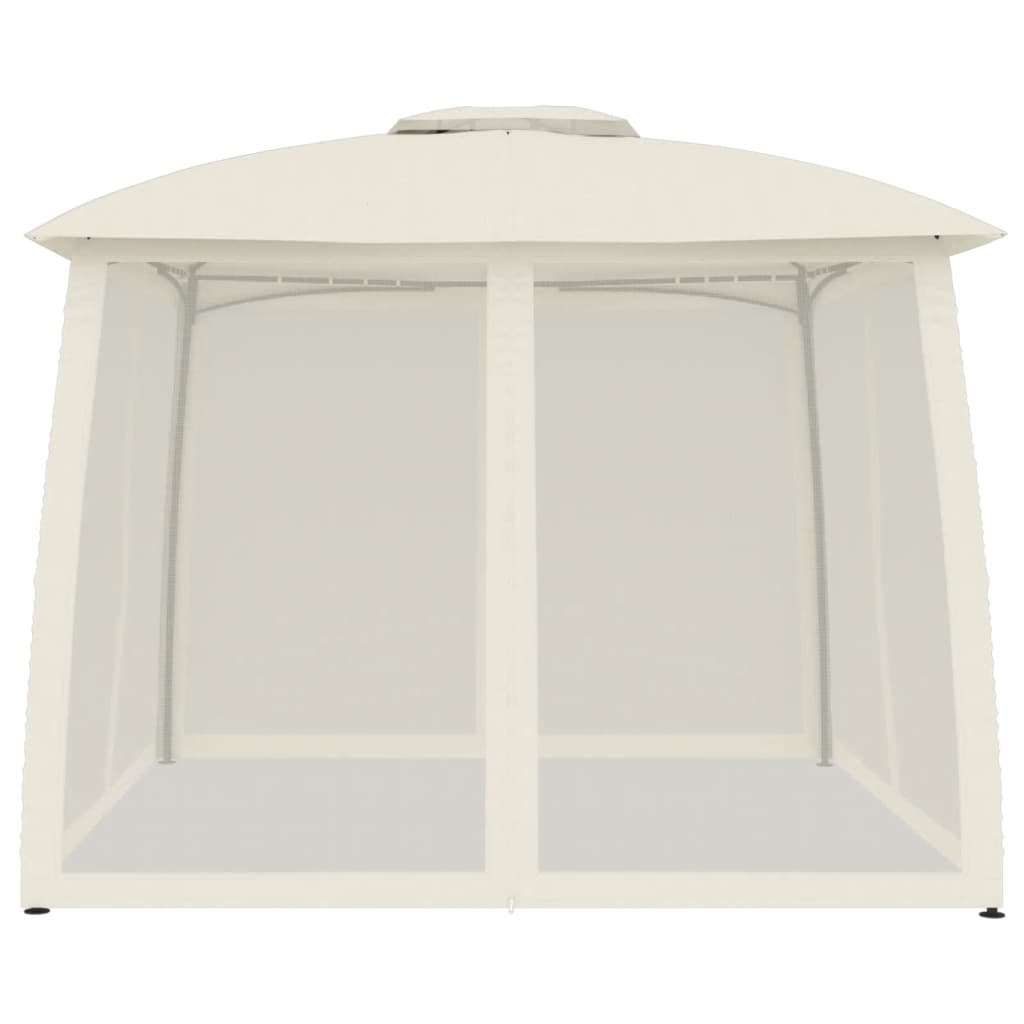 Pavillon Mit Doppeldach & Netzwänden 2,93X2,93 M Stahl