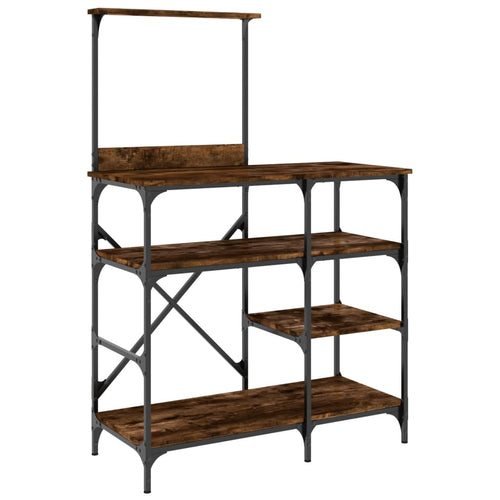 Bäckerregal 90X40X132 Cm Holzwerkstoff Und Metall