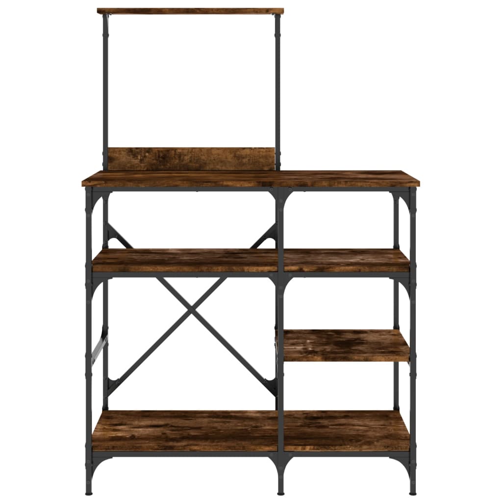 Bäckerregal 90X40X132 Cm Holzwerkstoff Und Metall