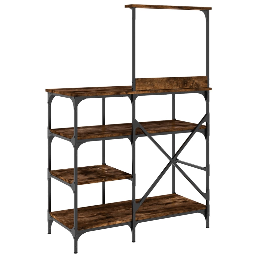 Bäckerregal 90X40X132 Cm Holzwerkstoff Und Metall