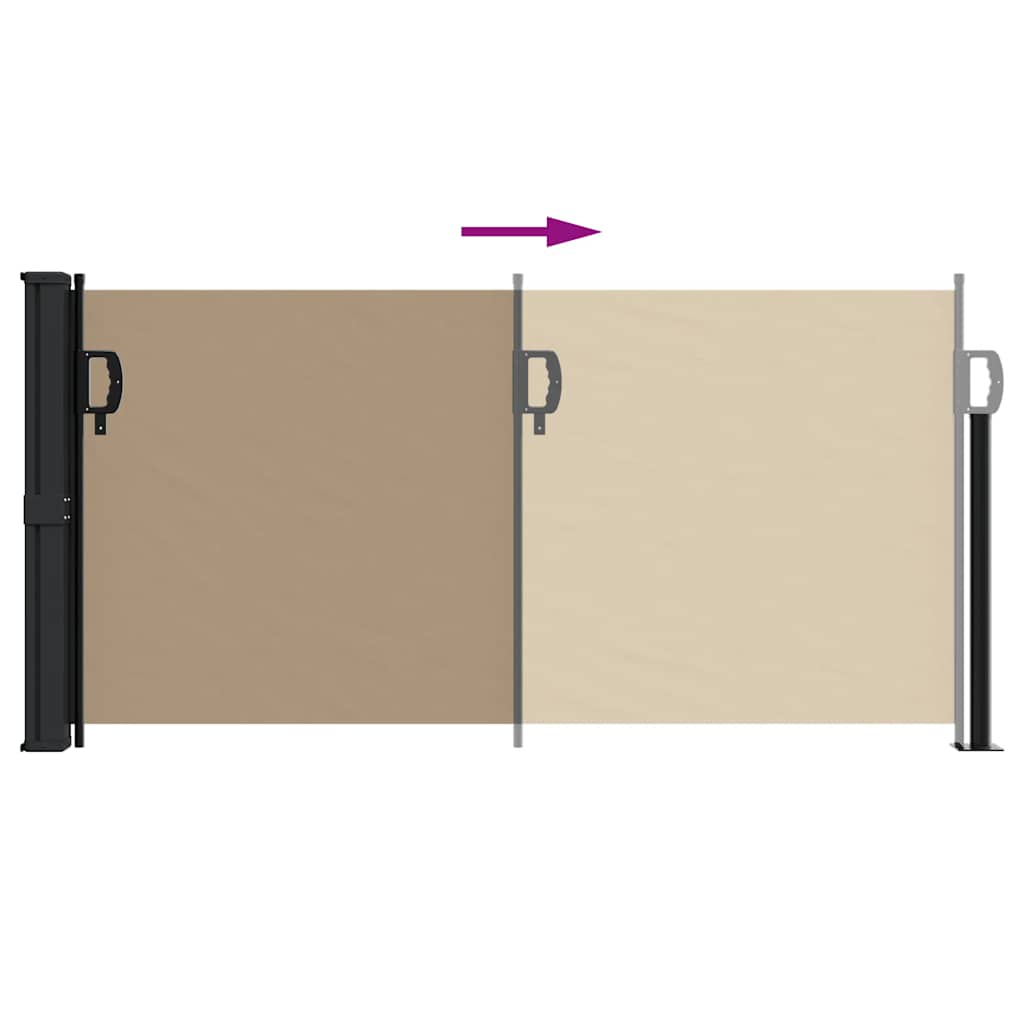Seitenmarkise Ausziehbar Taupe