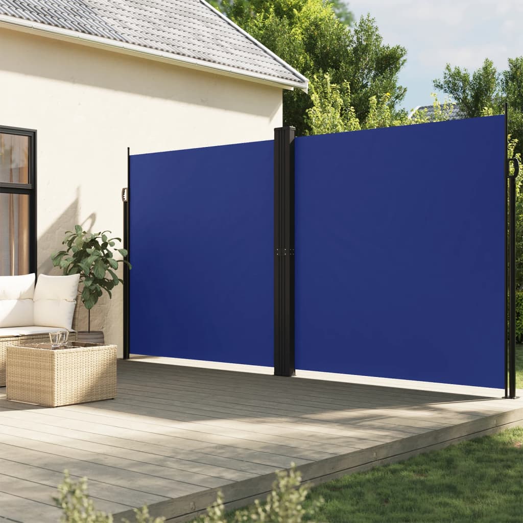 Seitenmarkise Ausziehbar Blau