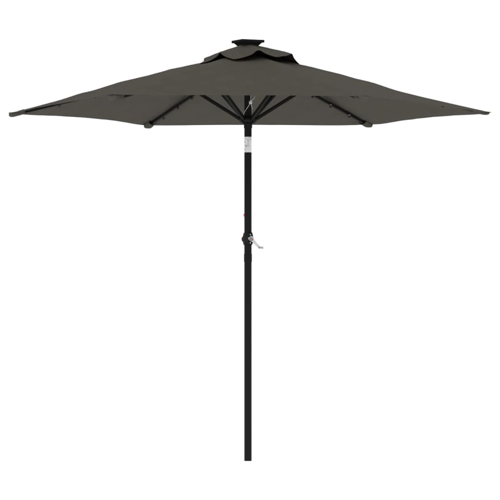 Sonnenschirm Mit Led Und Stahlmast 225X225X212 Cm