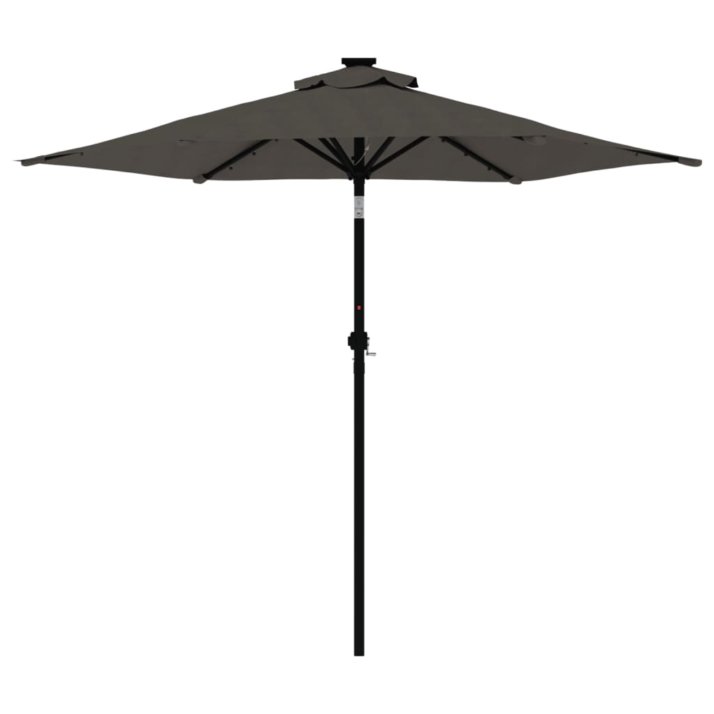 Sonnenschirm Mit Led Und Stahlmast 225X225X212 Cm