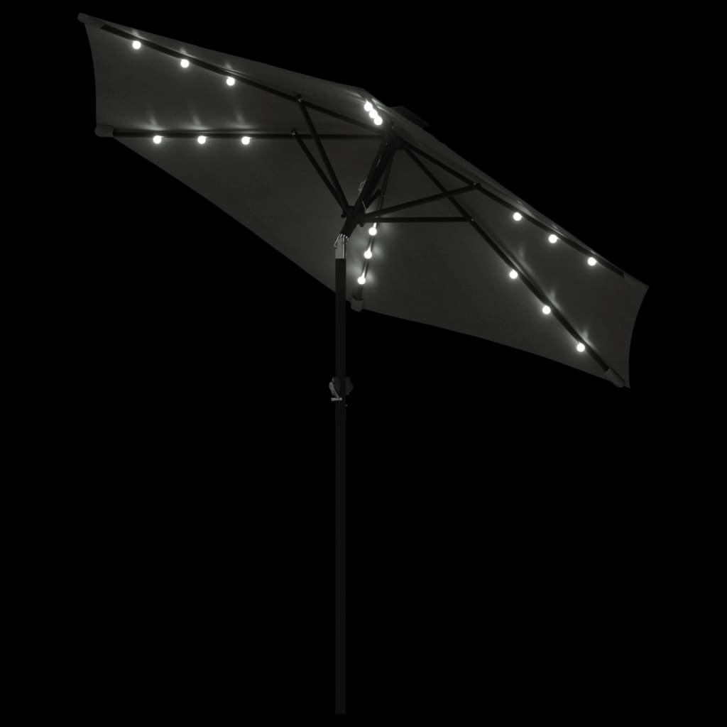 Sonnenschirm Mit Led Und Stahlmast 225X225X212 Cm