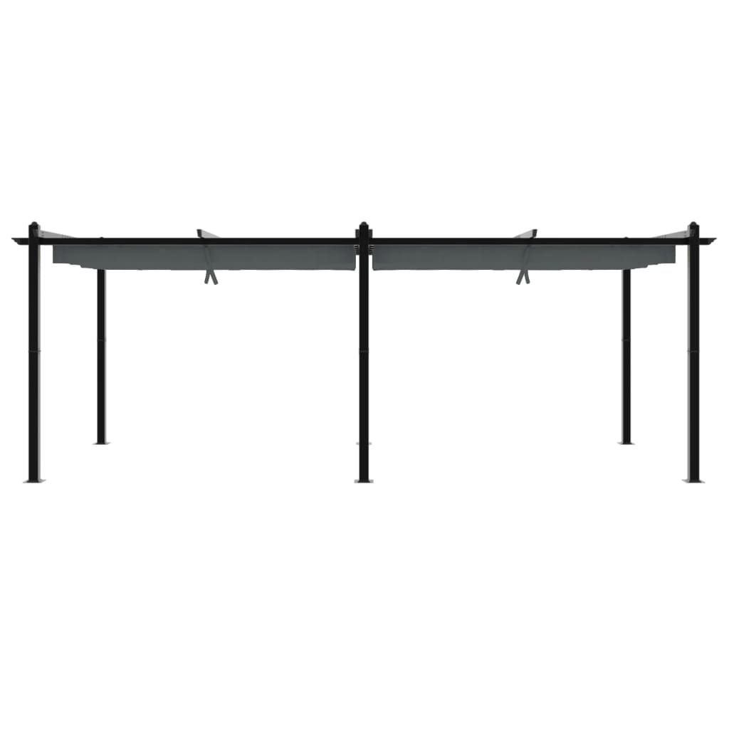 Gartenpavillon Mit Ausziehbarem Dach 3X6 M Aluminium