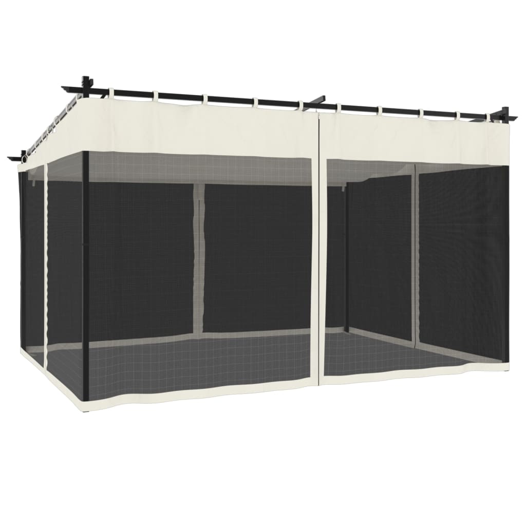 Pavillon Wänden Stahl Creme