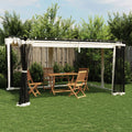 Pavillon Wänden Stahl Creme