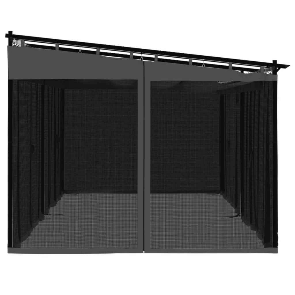 Pavillon Wänden Stahl Anthrazit
