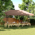 Partyzelt Faltbar Pop-Up Mit 4 Seitenteilen Braun