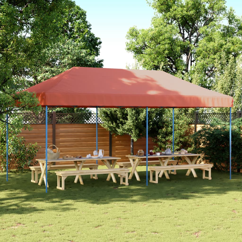 Partyzelt Faltbar Pop-Up Rot 580X292X315 Cm Terrakotta