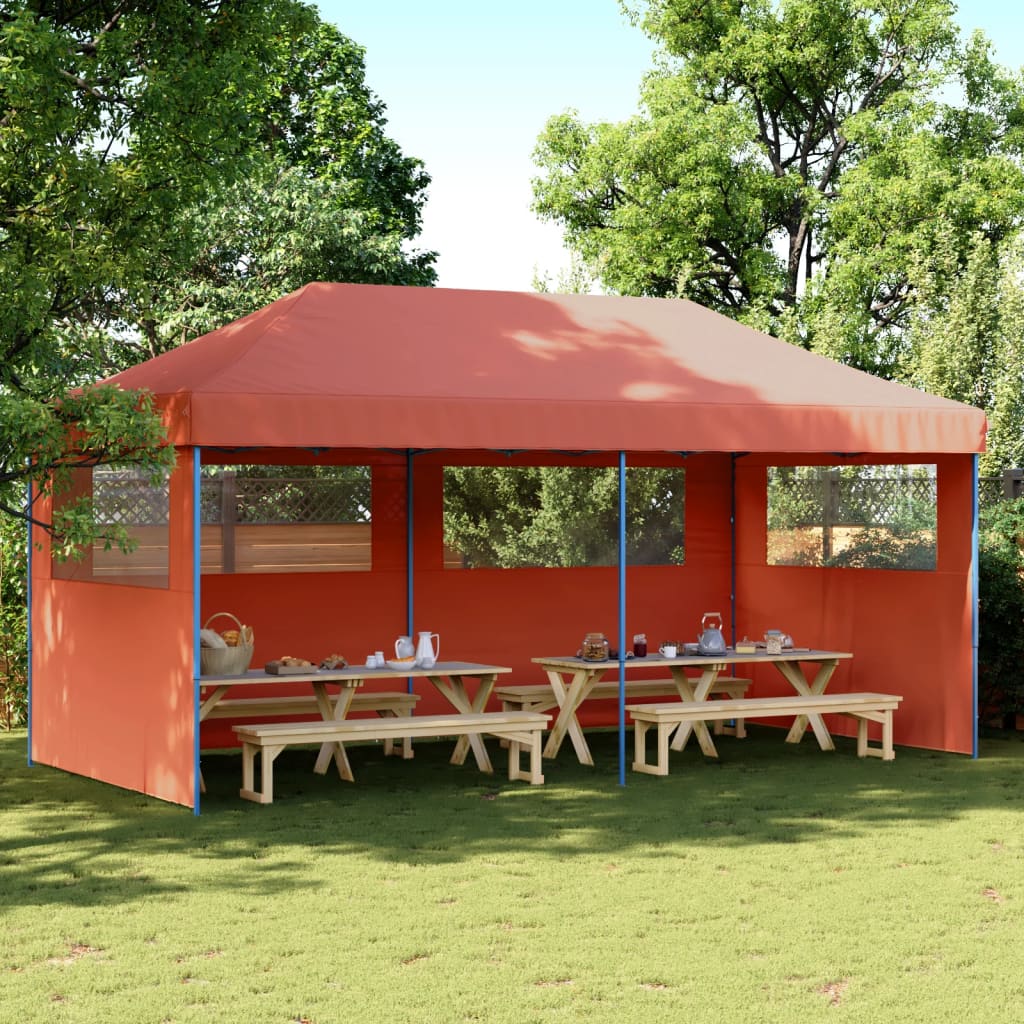 Partyzelt Faltbar Pop-Up Rot 580X292X315 Cm Terrakotta