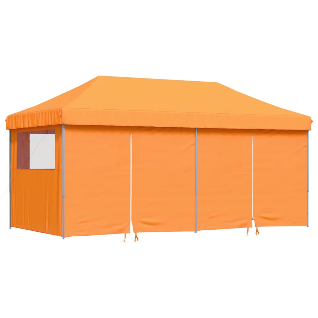 Partyzelt Faltbar Pop-Up Mit 4 Seitenteilen Orange