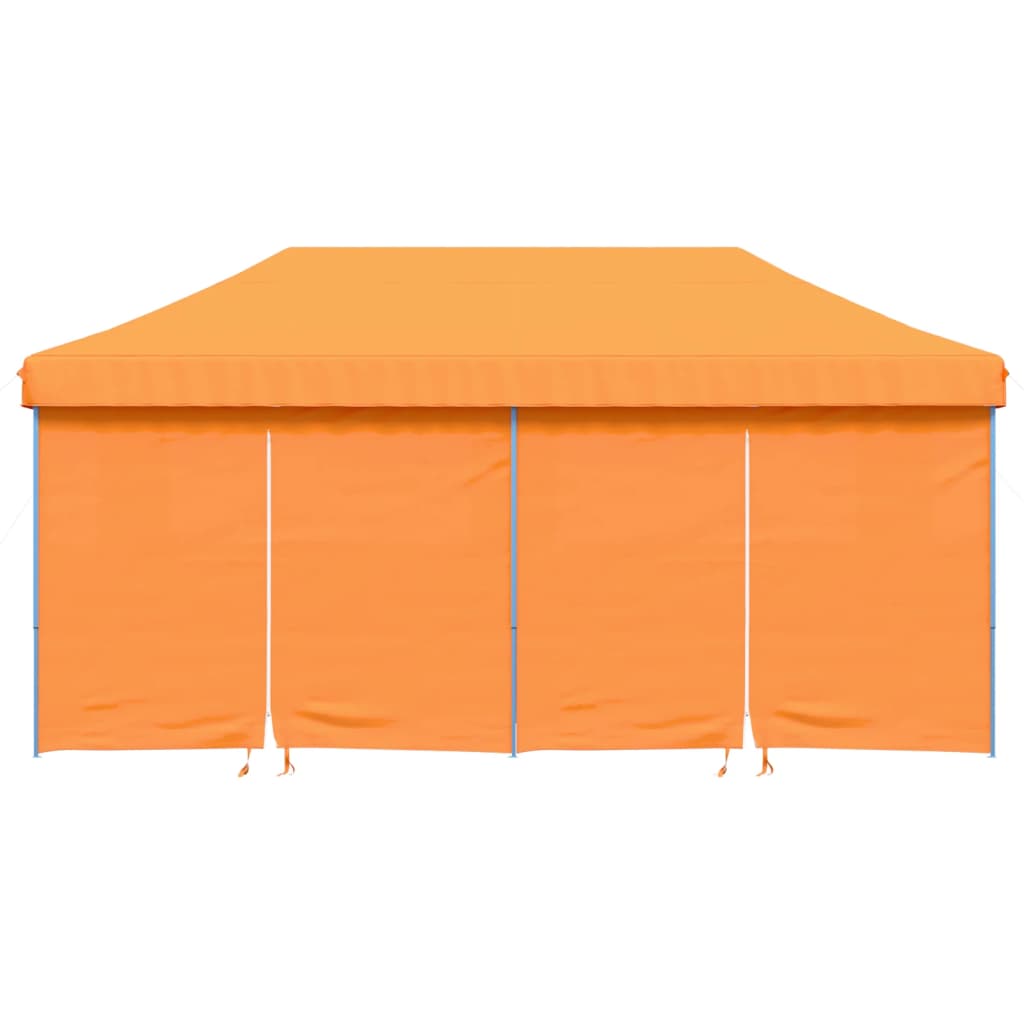 Partyzelt Faltbar Pop-Up Mit 4 Seitenteilen Orange