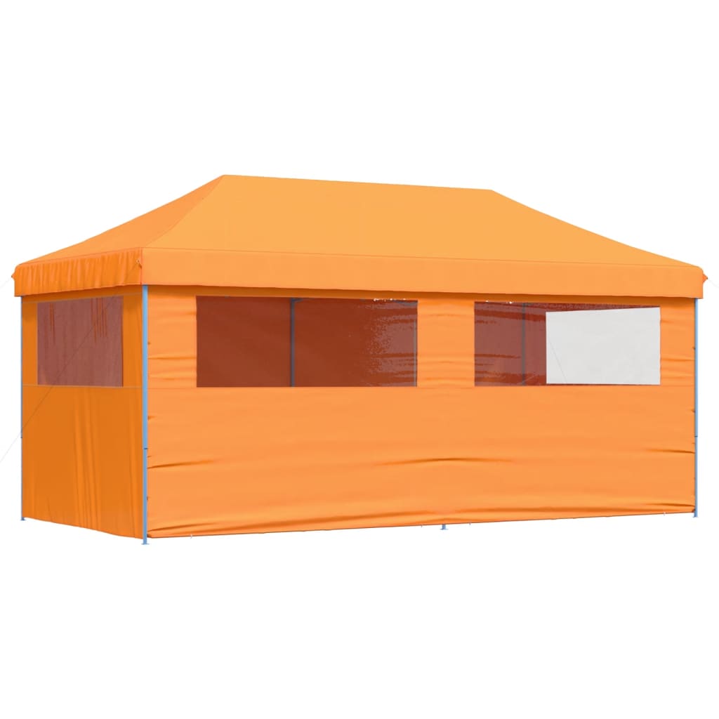 Partyzelt Faltbar Pop-Up Mit 4 Seitenteilen Orange