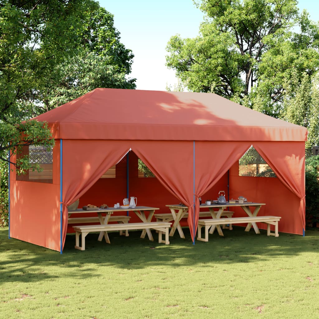 Partyzelt Faltbar Pop-Up Rot 580X292X315 Cm Terrakotta
