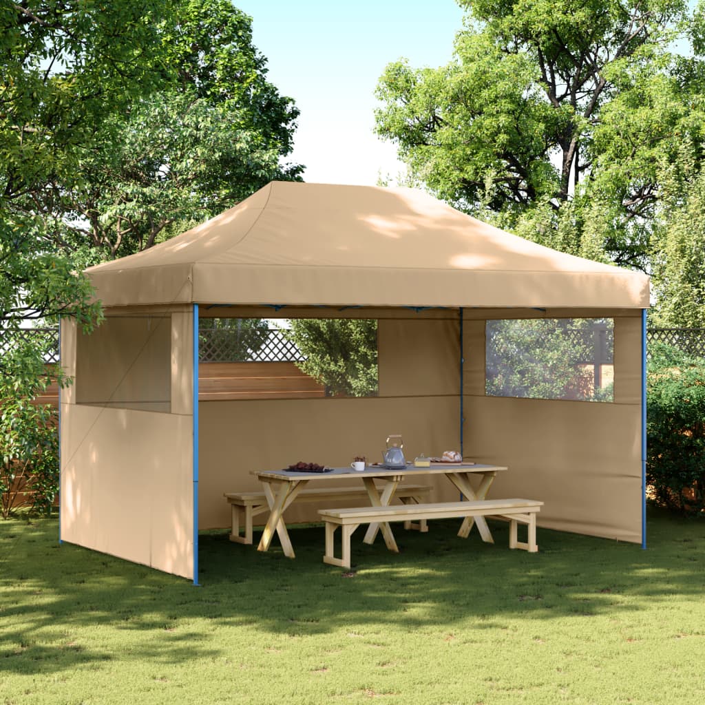Partyzelt Faltbar Pop-Up 440X292X315 Cm Beige