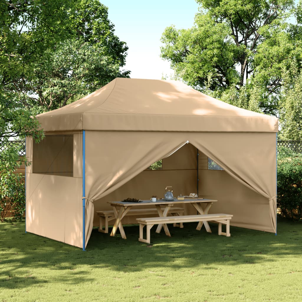 Partyzelt Faltbar Pop-Up 440X292X315 Cm Beige