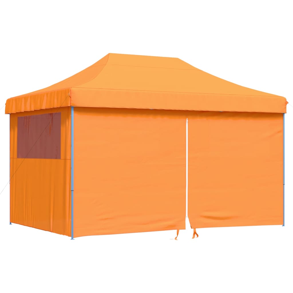 Partyzelt Faltbar Pop-Up Mit 4 Seitenteilen Orange