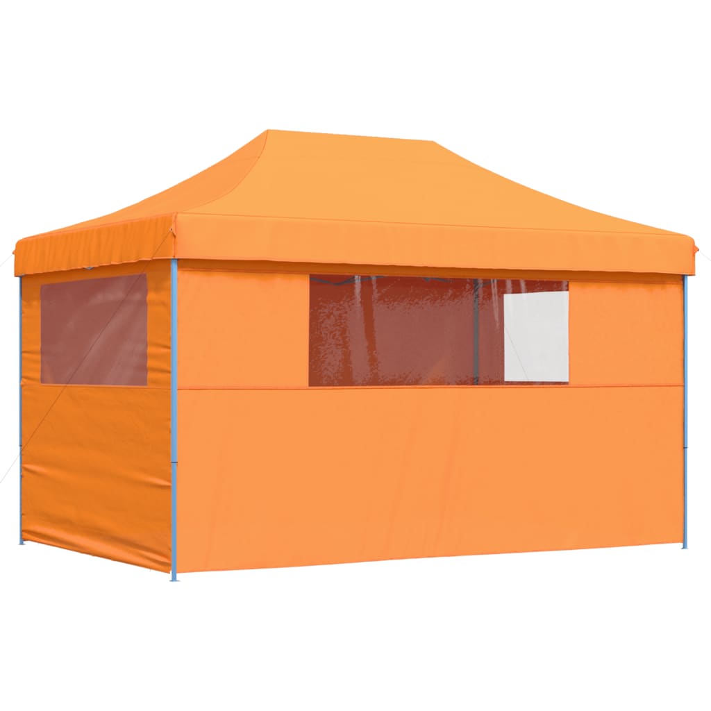 Partyzelt Faltbar Pop-Up Mit 4 Seitenteilen Orange