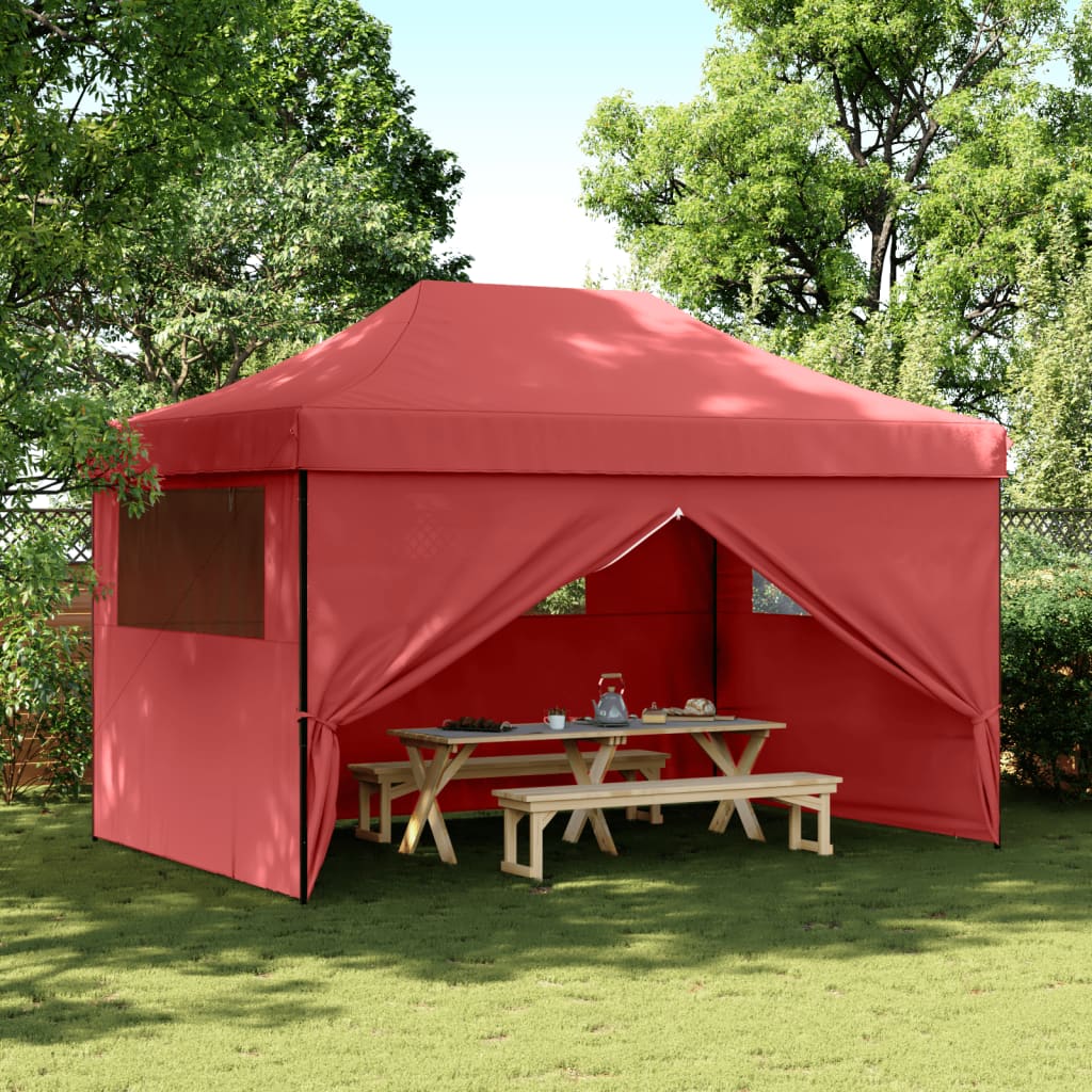 Partyzelt Faltbar Pop-Up 440X292X315 Cm Burgunderrot