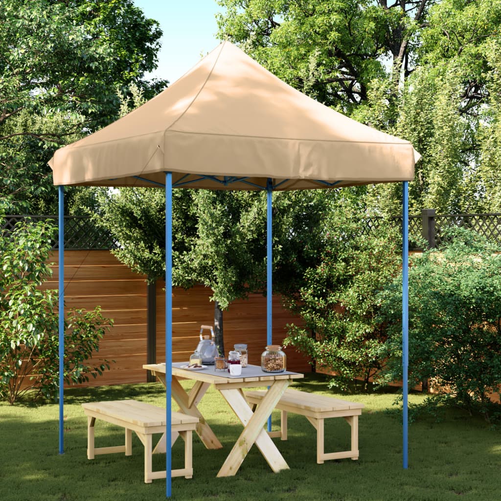 Partyzelt Faltbar Pop-Up 200X200X306 Cm Beige
