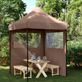 Partyzelt Faltbar Pop-Up 200X200X306 Cm Braun