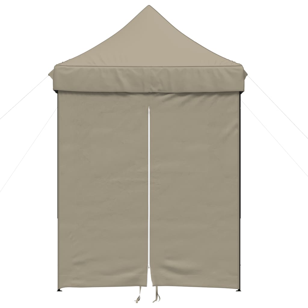 Partyzelt Faltbar Pop-Up Mit 4 Seitenteilen Taupe