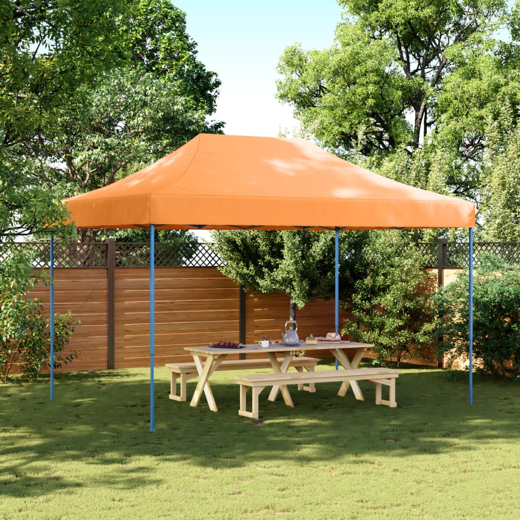 Partyzelt Faltbar Pop-Up Mit 4 Seitenteilen Orange