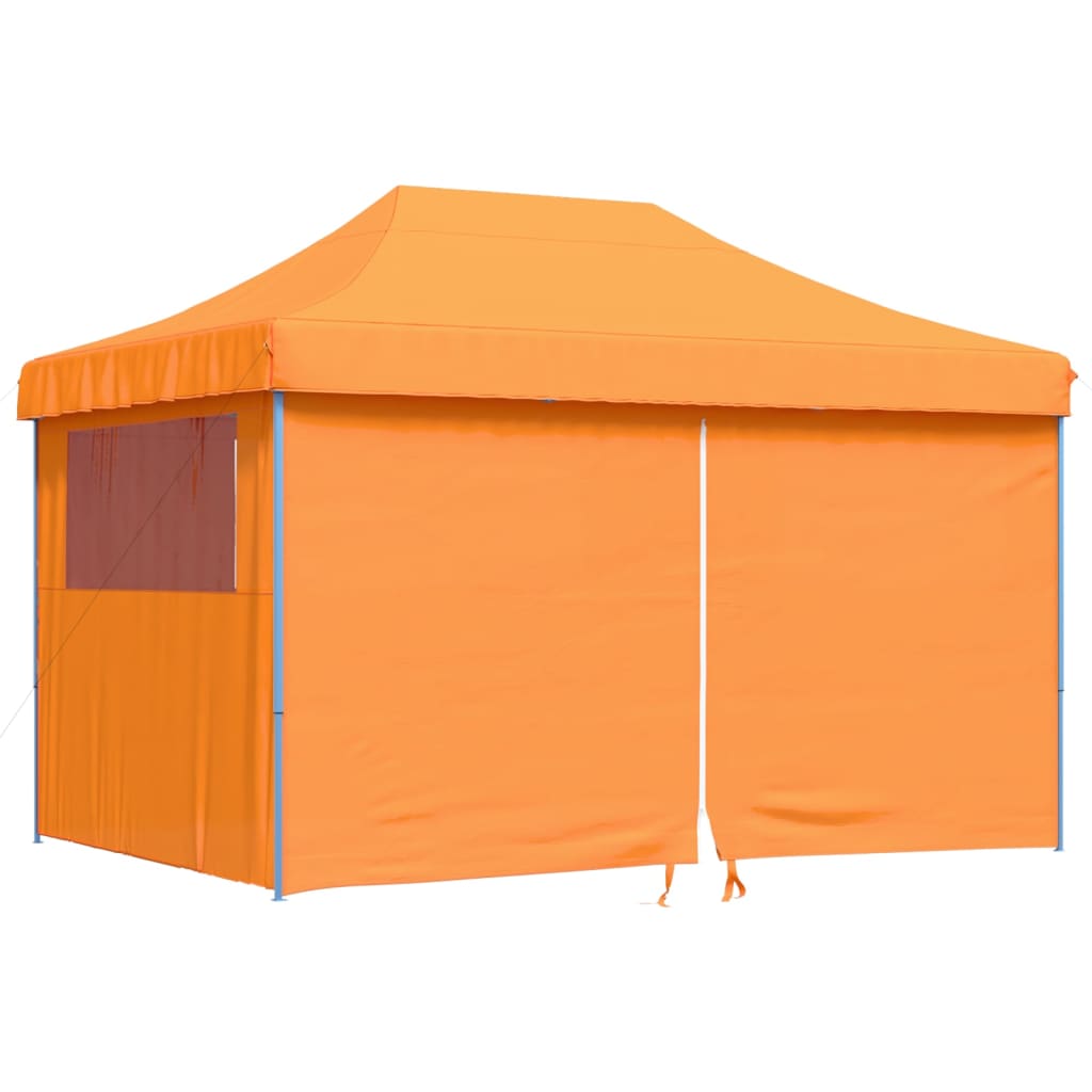 Partyzelt Faltbar Pop-Up Mit 4 Seitenteilen Orange