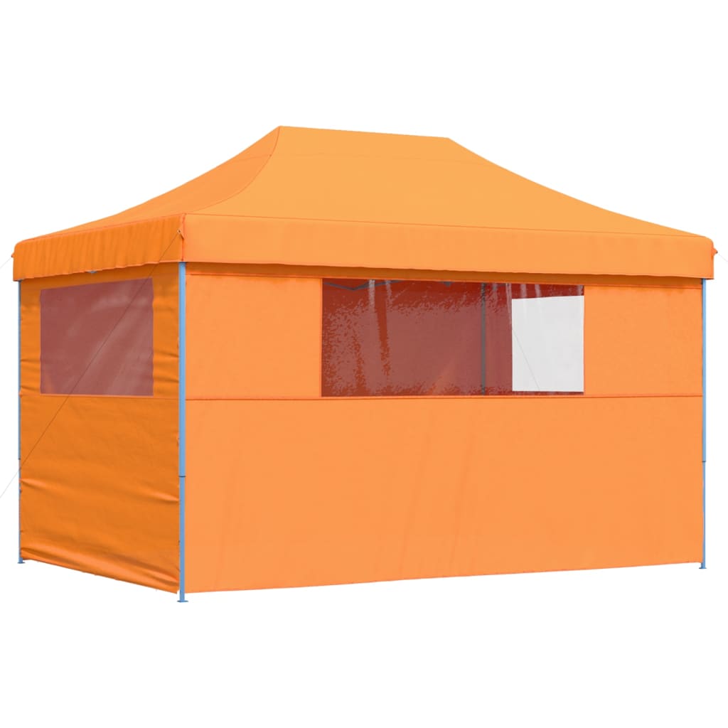Partyzelt Faltbar Pop-Up Mit 4 Seitenteilen Orange