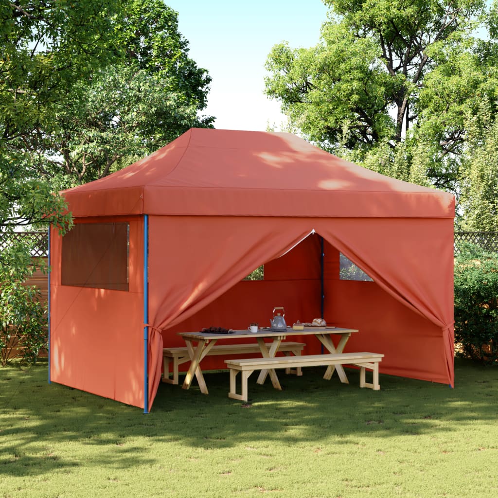 Partyzelt Faltbar Pop-Up Rot 410X279X315 Cm Terrakotta