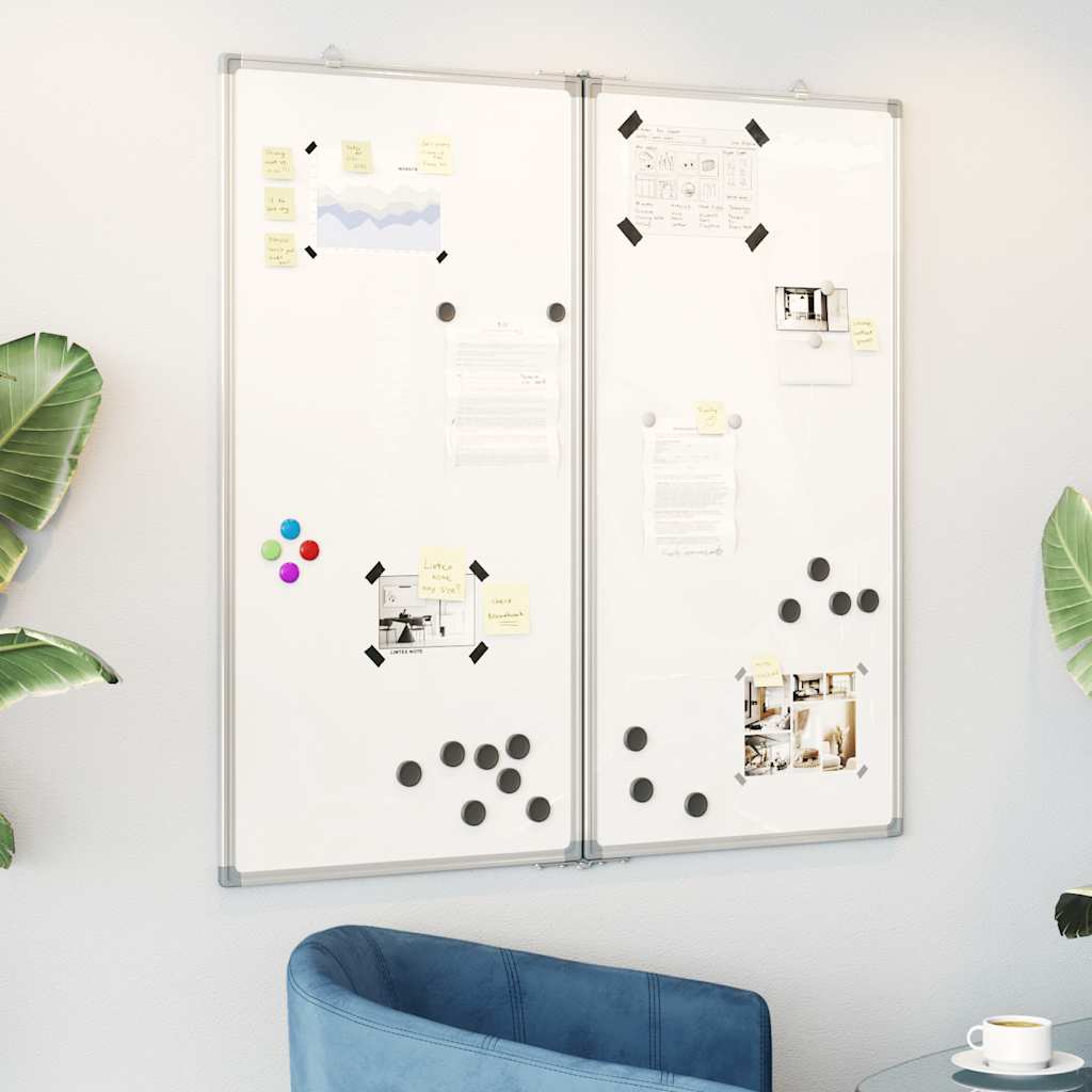 Magnetisches Whiteboard Klappbar 120X100X1,7 Cm Aluminium