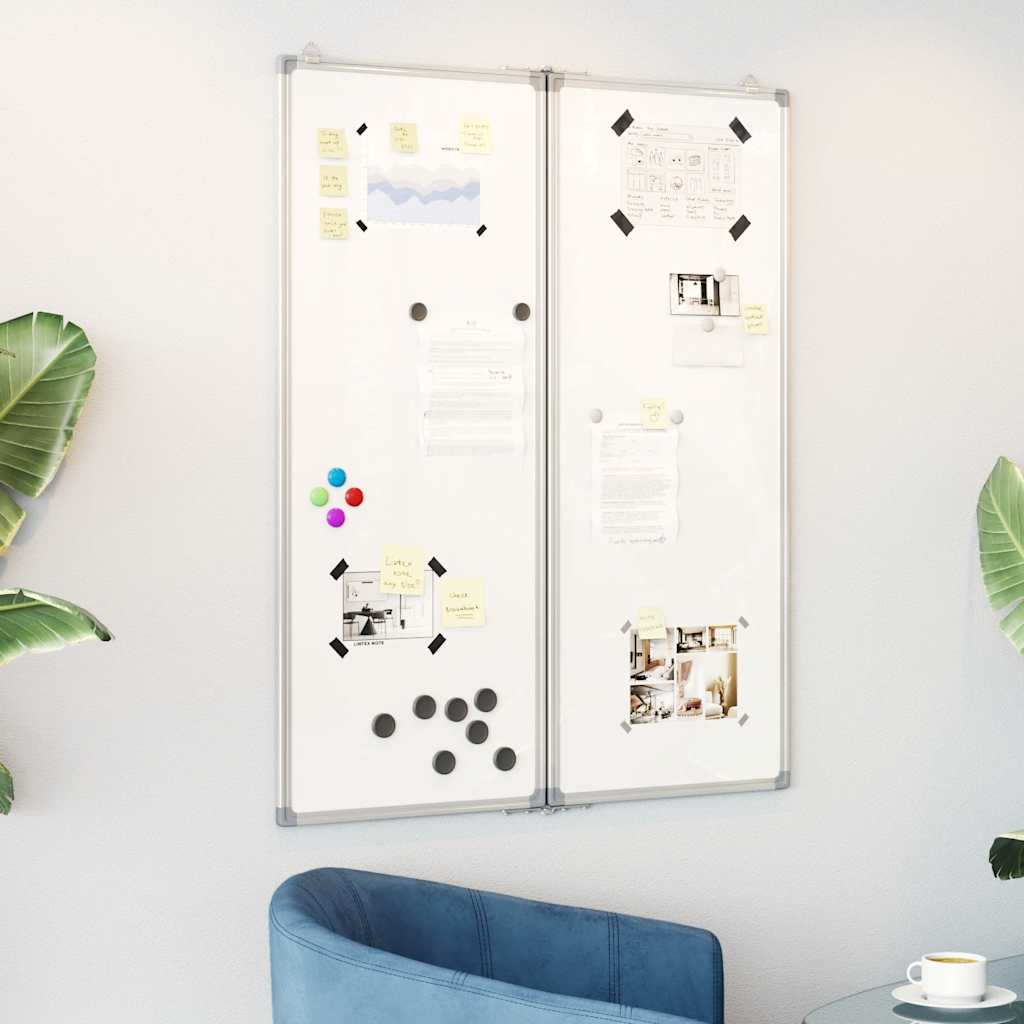 Magnetisches Whiteboard Klappbar 120X100X1,7 Cm Aluminium