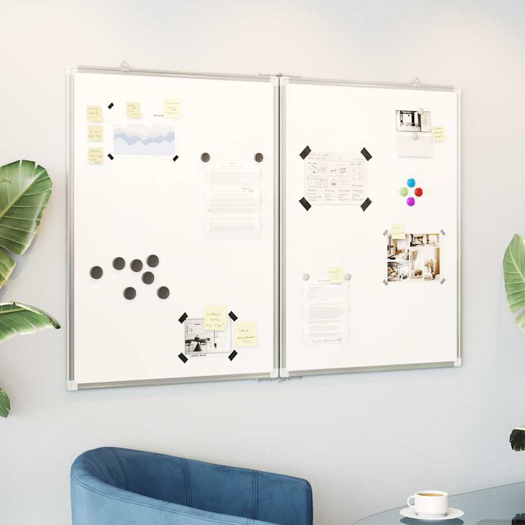 Magnetisches Whiteboard Klappbar 120X100X1,7 Cm Aluminium
