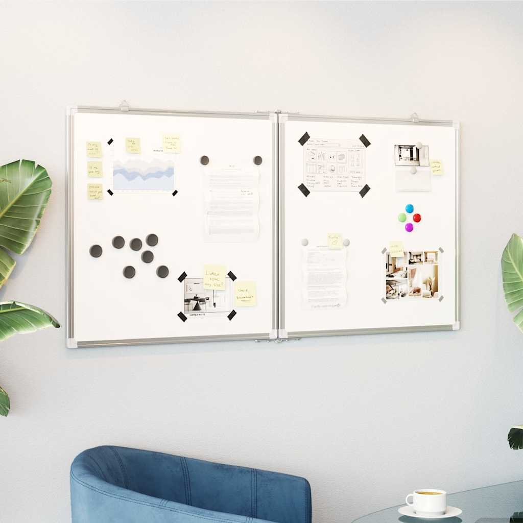 Magnetisches Whiteboard Klappbar 120X100X1,7 Cm Aluminium