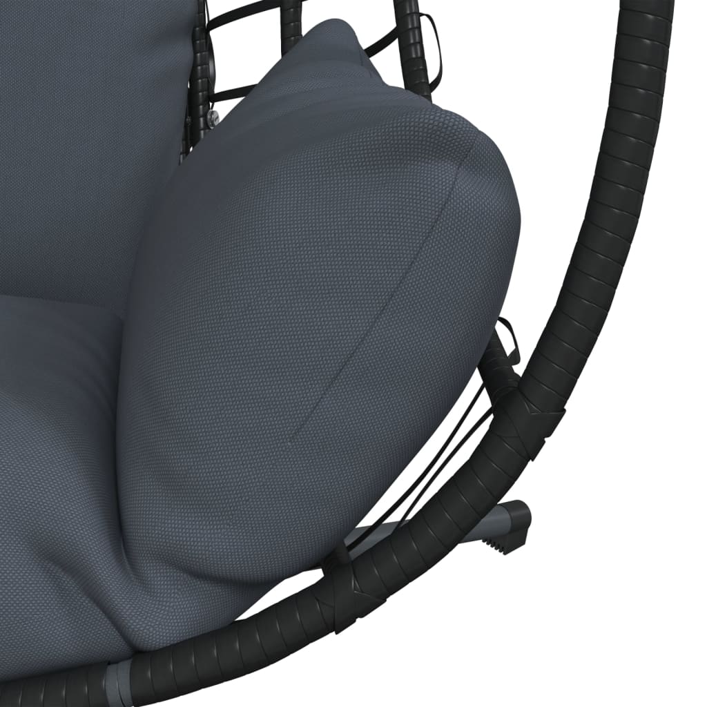 Hängesessel Ei-Design Mit Ständer Rattan Und Stahl