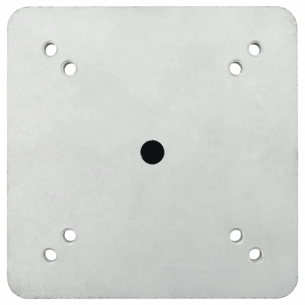 Bodenhülse Für Sonnenschirm Silbern 16X16X39,5 Cm Stahl