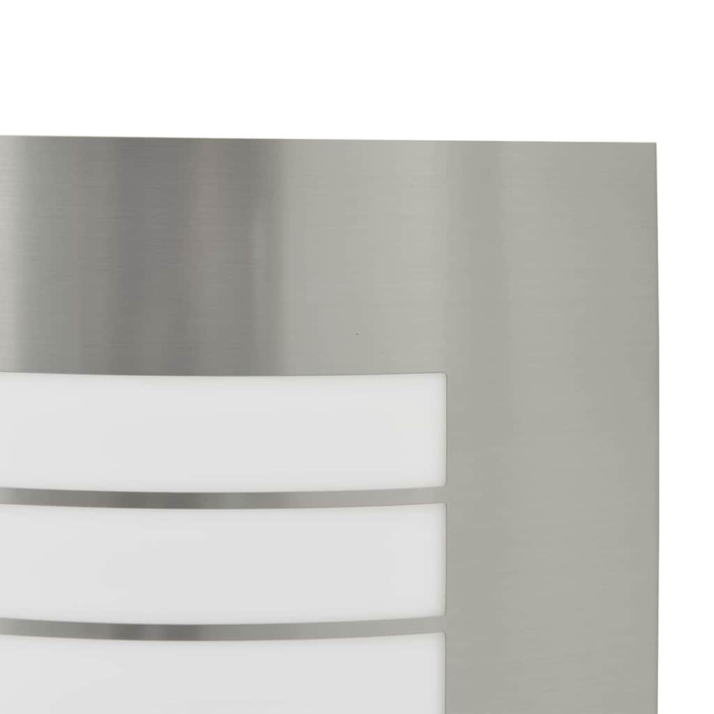 Außenwandleuchte Silber 23,5 X 9 X 26 Cm Und Plastik
