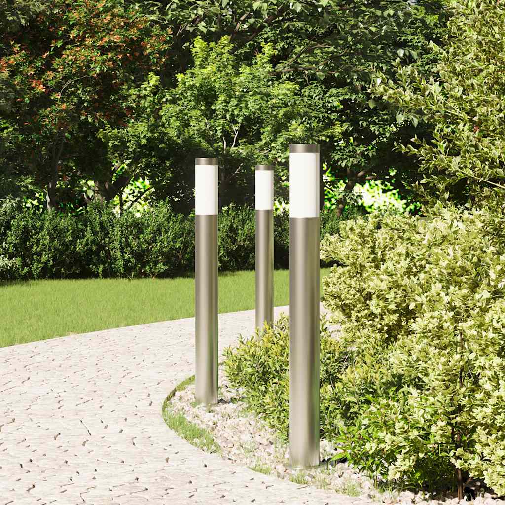 Pollerleuchten 3Er 80 Cm Edelstahl Ip44