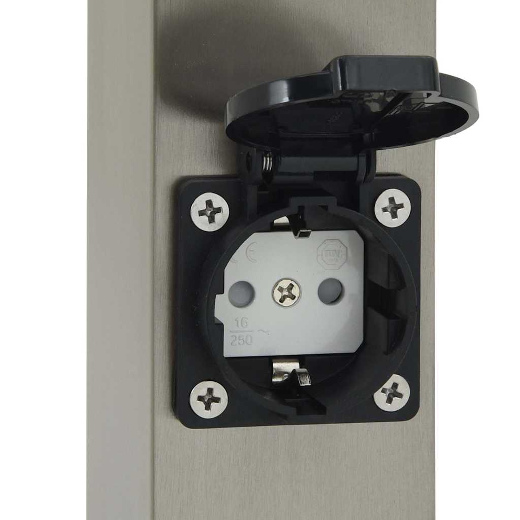 Pollerleuchte Mit Sensor Und Steckdose 110 Cm Edelstahl Ip44
