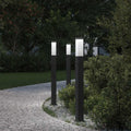 Pollerleuchten Mit Sensor 3 Stk. 80 Cm Schwarz Ip44