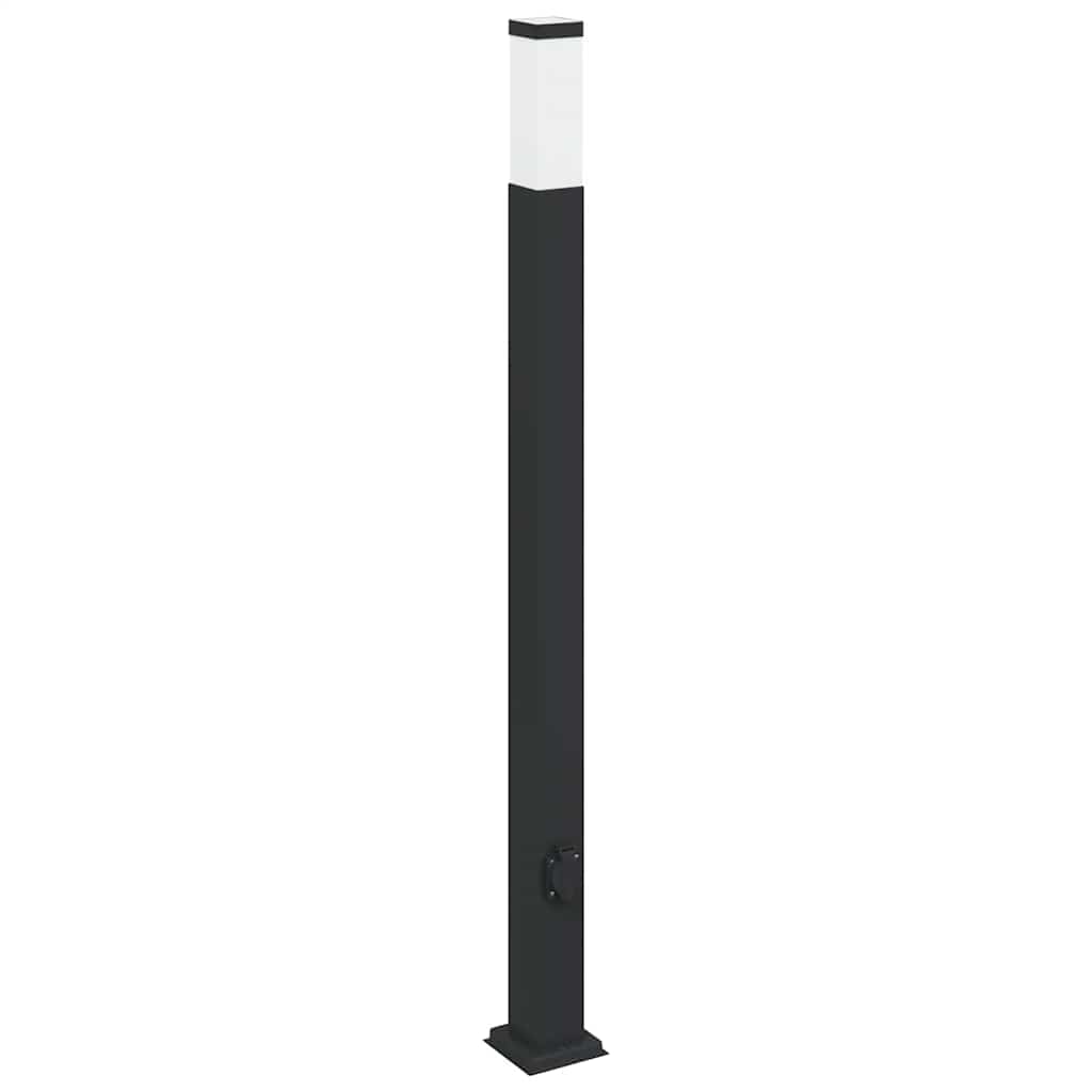 Pollerleuchte Mit Auslass 110 Cm Schwarz Ip44