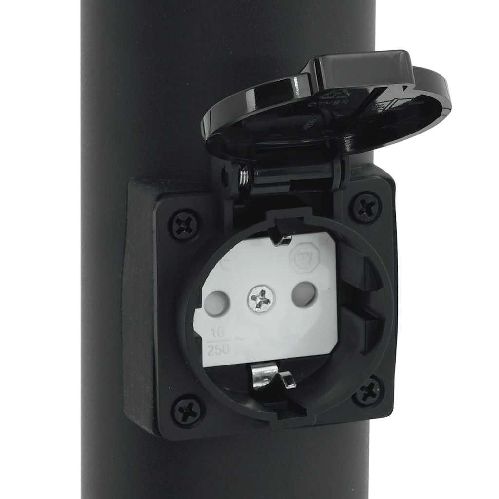 Pollerleuchte Mit Auslass 120 Cm Schwarz Ip44